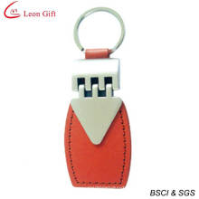 Metal Genuine Custom Leather Keychain for Gift (LM1517)